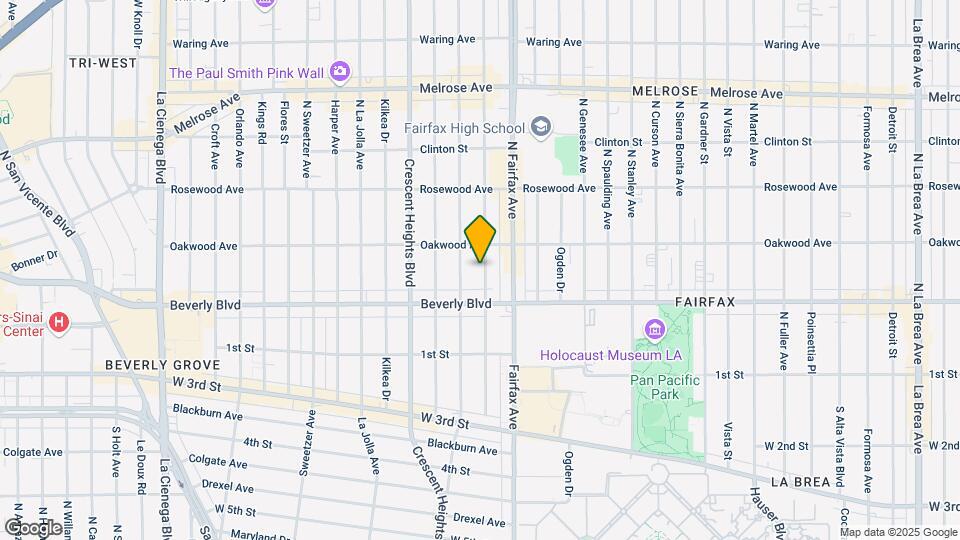 341 N Hayworth Ave Map and Location Details