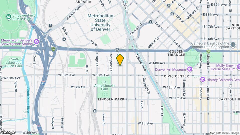 1354 Lipan St Map and Location Details