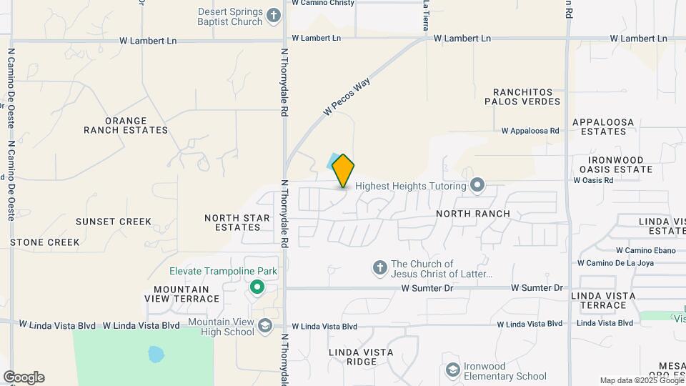 3615 W Mesa Ridge Trail Map and Location Details