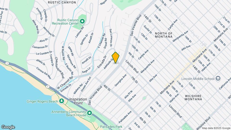 621 San Vicente Blvd Map and Location Details