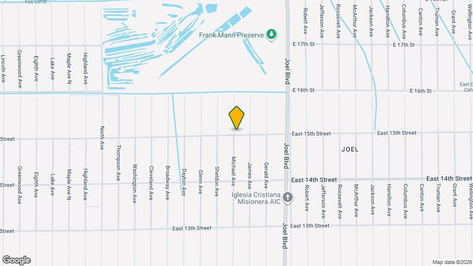 2001 East 15th Street Map and Location Details