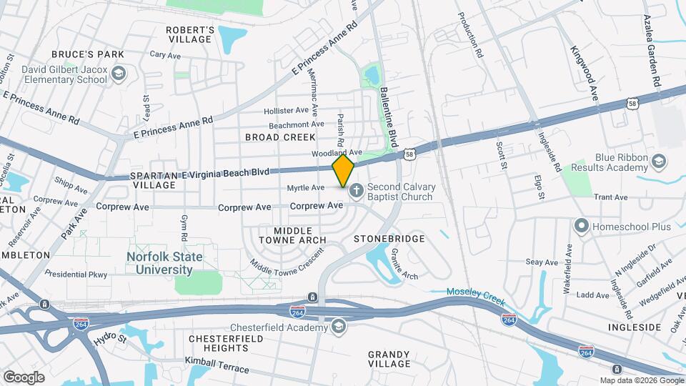 2919 Myrtle Ave Map and Location Details