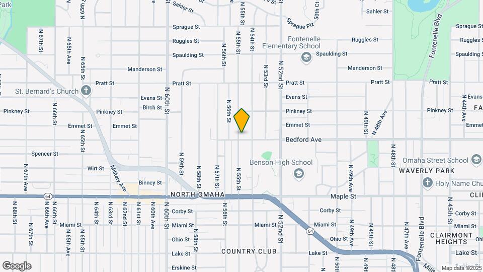 3305 N 55th St Map and Location Details
