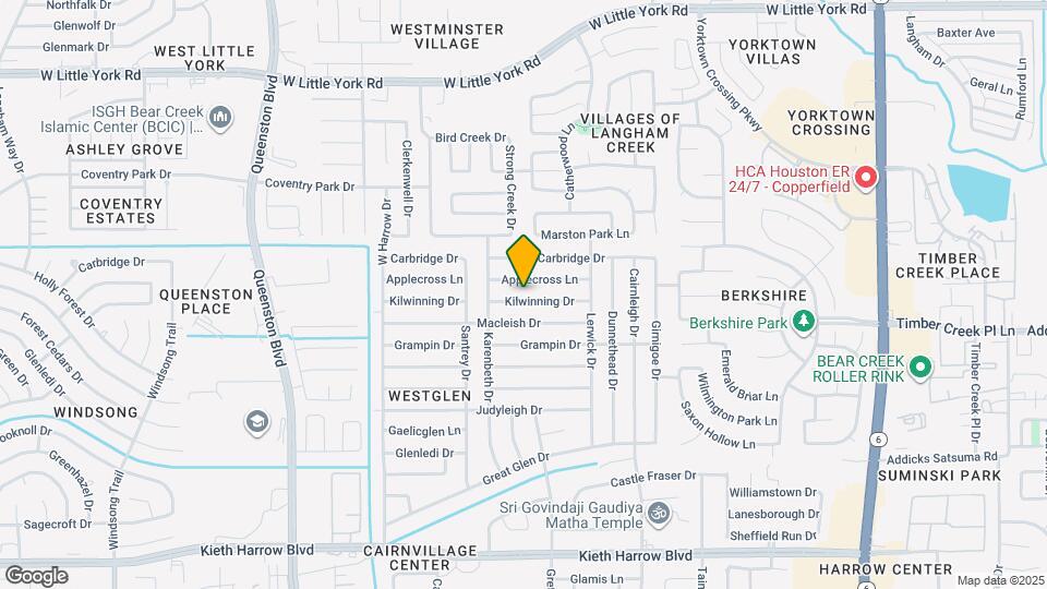 16914 Kilwinning Dr Mapa y Detalles de la Ubicación
