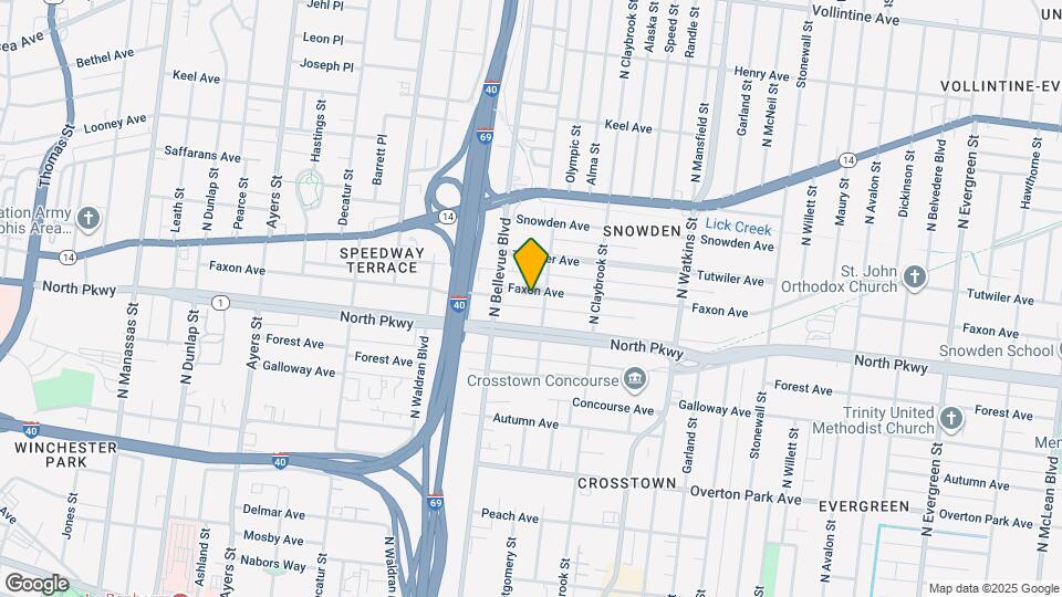 1225 Faxon Ave Map and Location Details