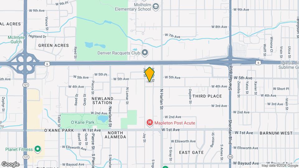 6145 W 4th Ave Map and Location Details