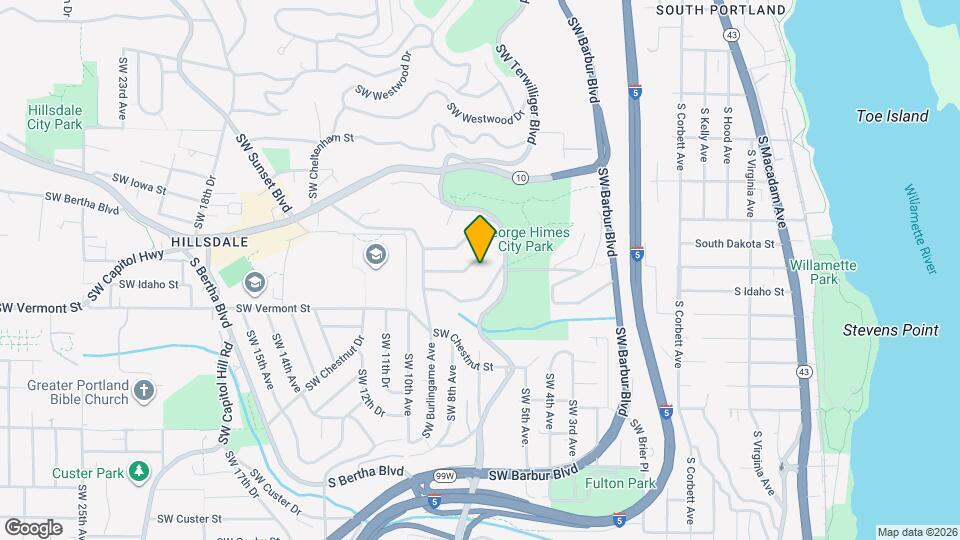 6470 SW Burlingame Pl Map and Location Details