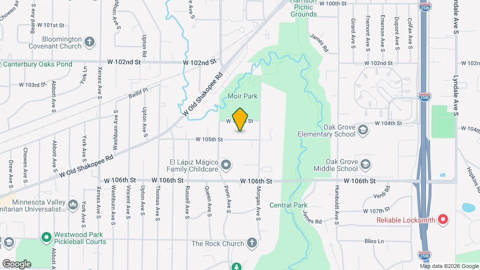 2116 W 105th St Map and Location Details