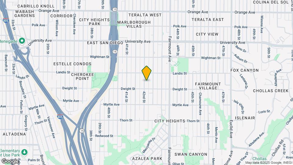 3639 42nd St Map and Location Details