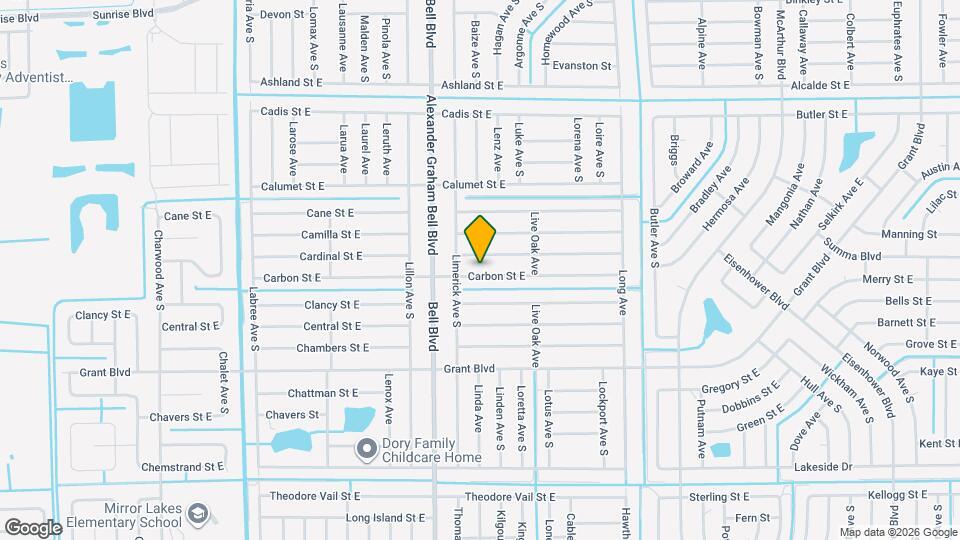 825 Carbon St E Map and Location Details