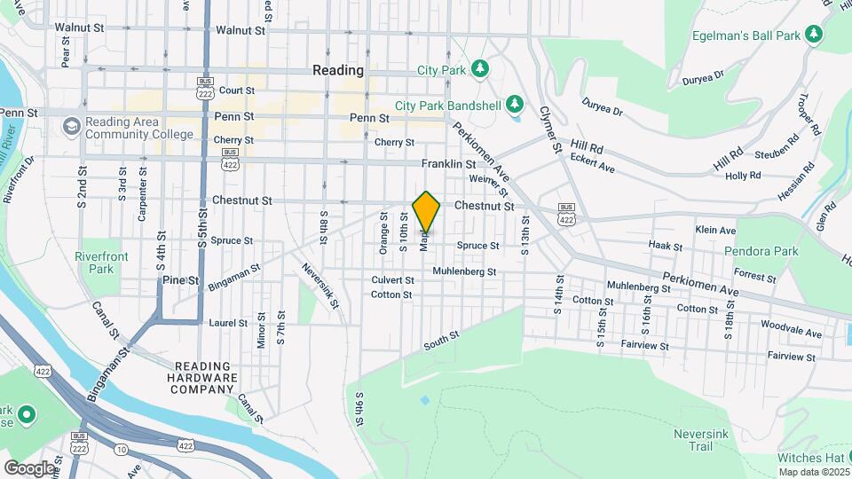 1031 Spruce St Map and Location Details