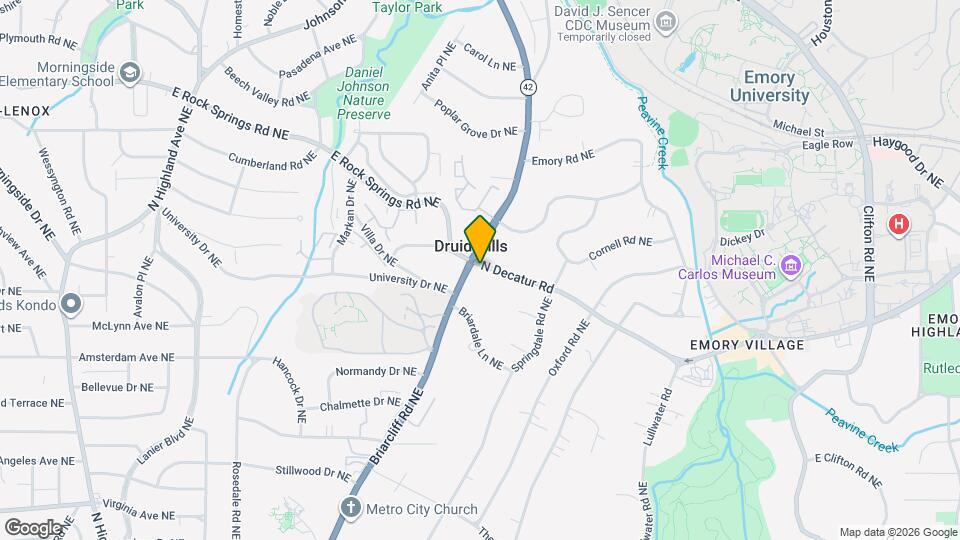 1323 Briarcliff Rd NE, Unit SI ID1569850P Mapa y Detalles de la Ubicación