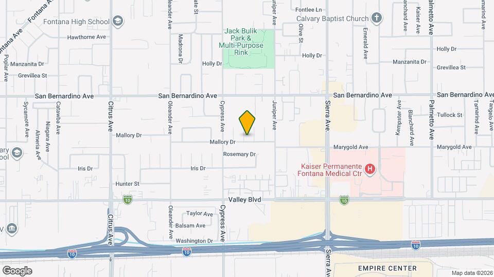 9865 Pepper Ave Map and Location Details