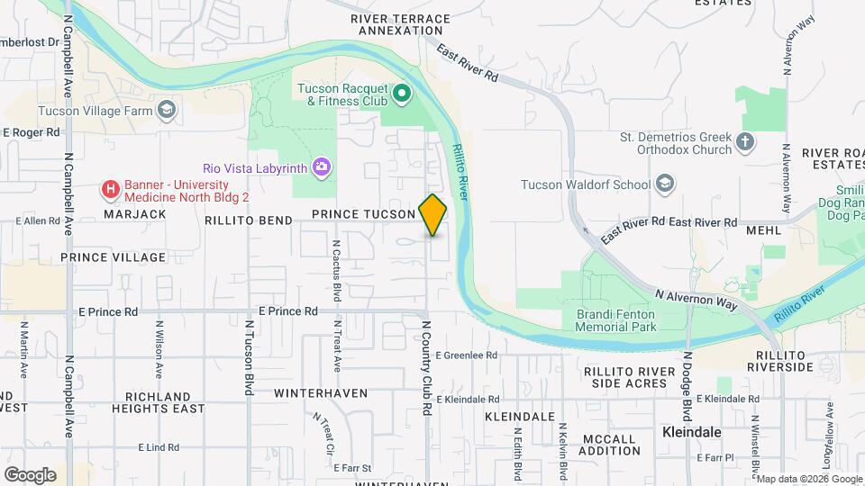 3750 N Country Club Rd Map and Location Details
