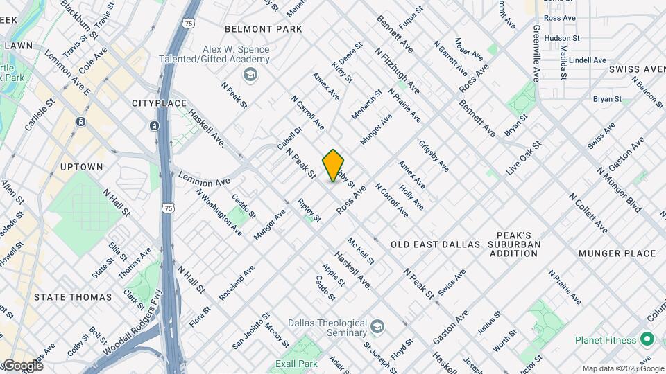 Roseland Ave Mapa y Detalles de la Ubicación