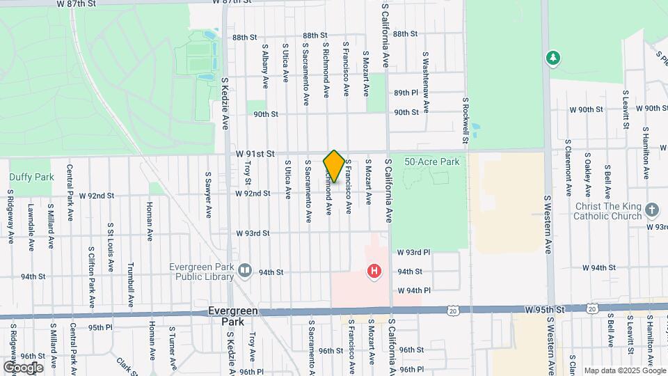 9147 S Richmond Ave Map and Location Details
