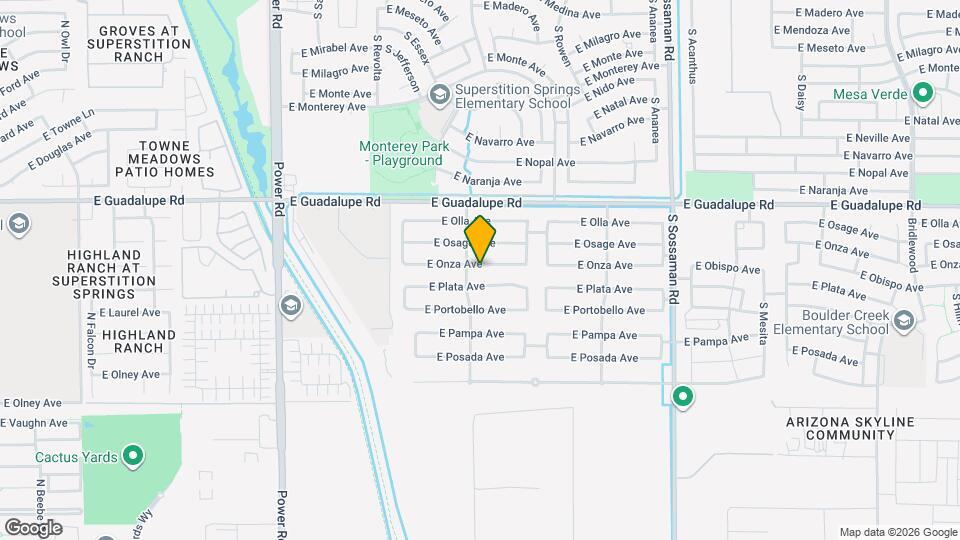 7211 E Onza Ave Map and Location Details
