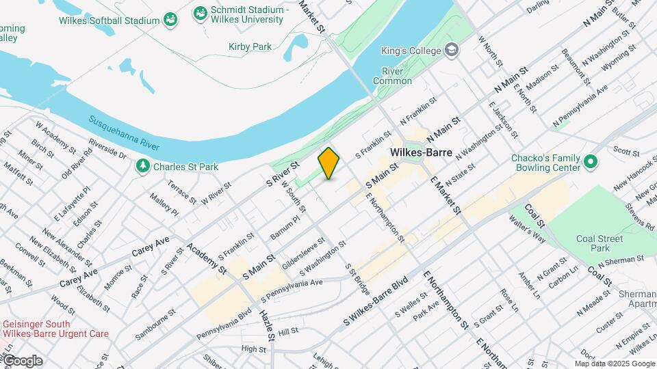 150 S Franklin St Map and Location Details