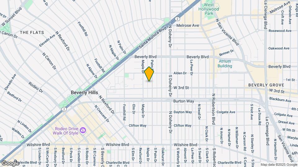 337 N. Palm Drive Mapa y Detalles de la Ubicación