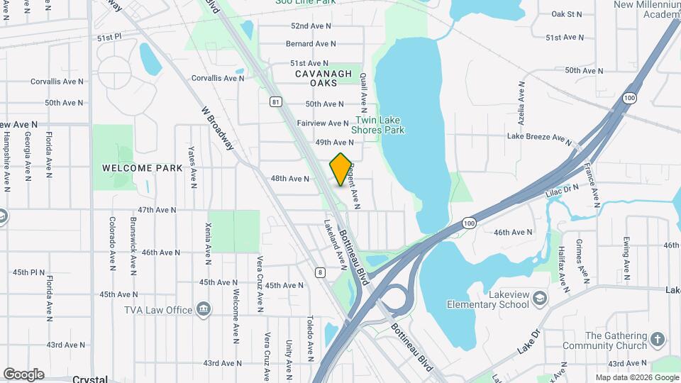 4724 Lakeland Ave N Mapa y Detalles de la Ubicación