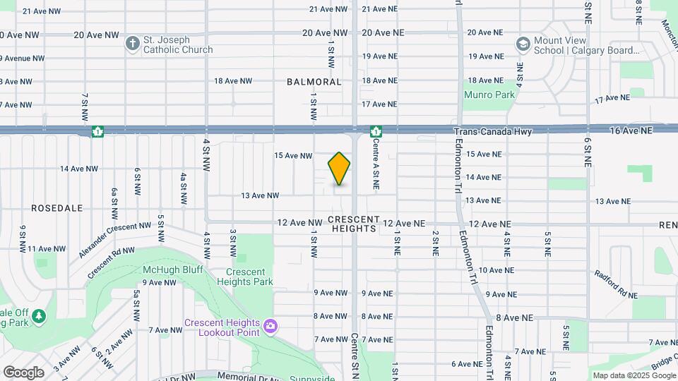 114 13 Av NW Map and Location Details