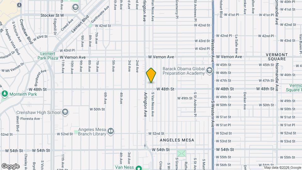 4717 S Van Ness Ave Mapa y Detalles de la Ubicación