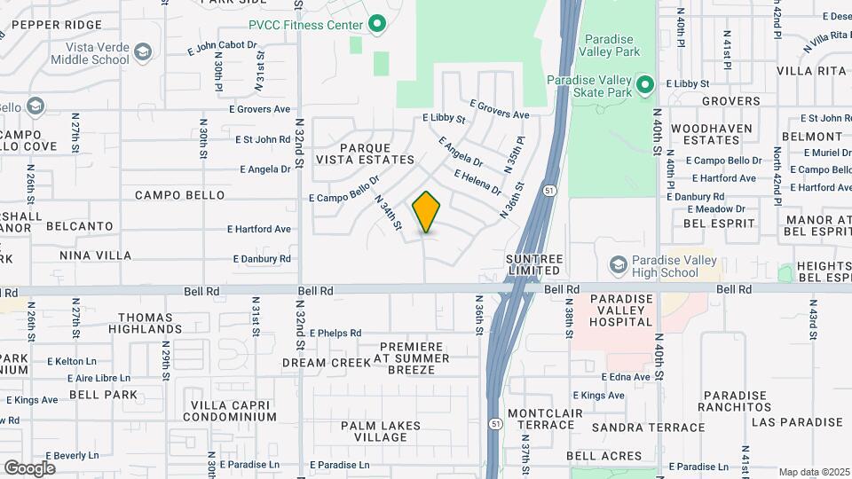 3405 W Danbury Dr Map and Location Details