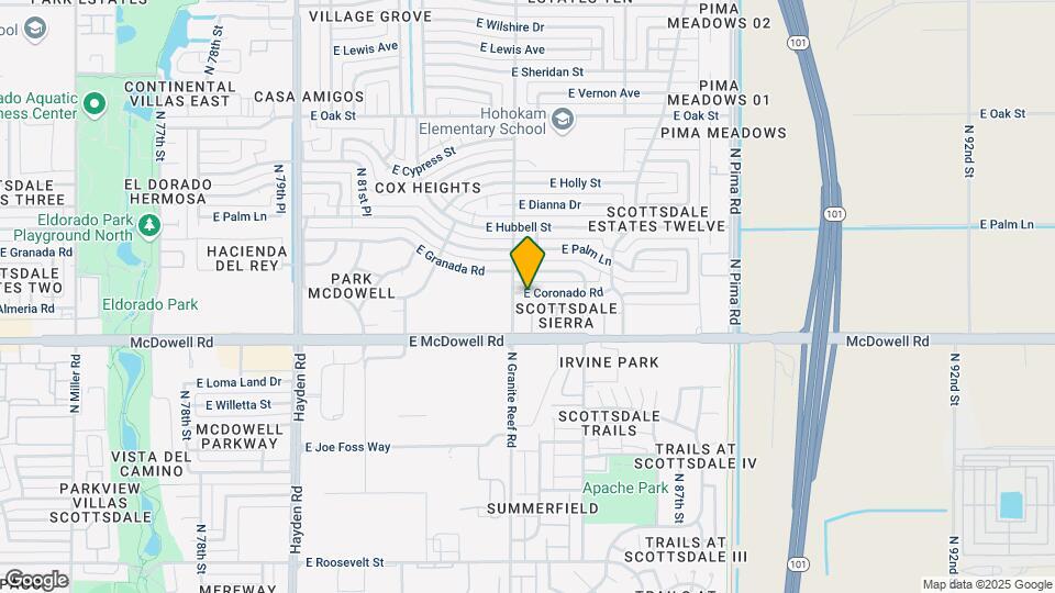 8413-8423 E Coronado Rd Mapa y Detalles de la Ubicación