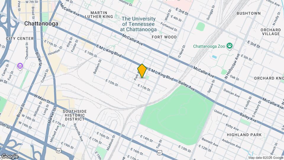 920 E 10th St Map and Location Details