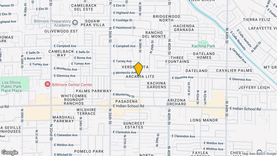 3744 E Glenrosa Ave Mapa y Detalles de la Ubicación