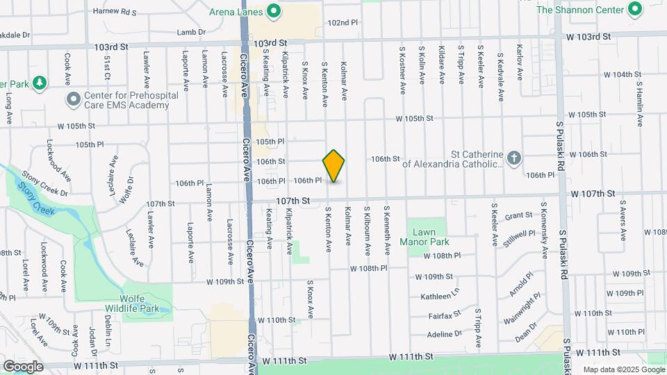 10629 S Kenton Ave Map and Location Details