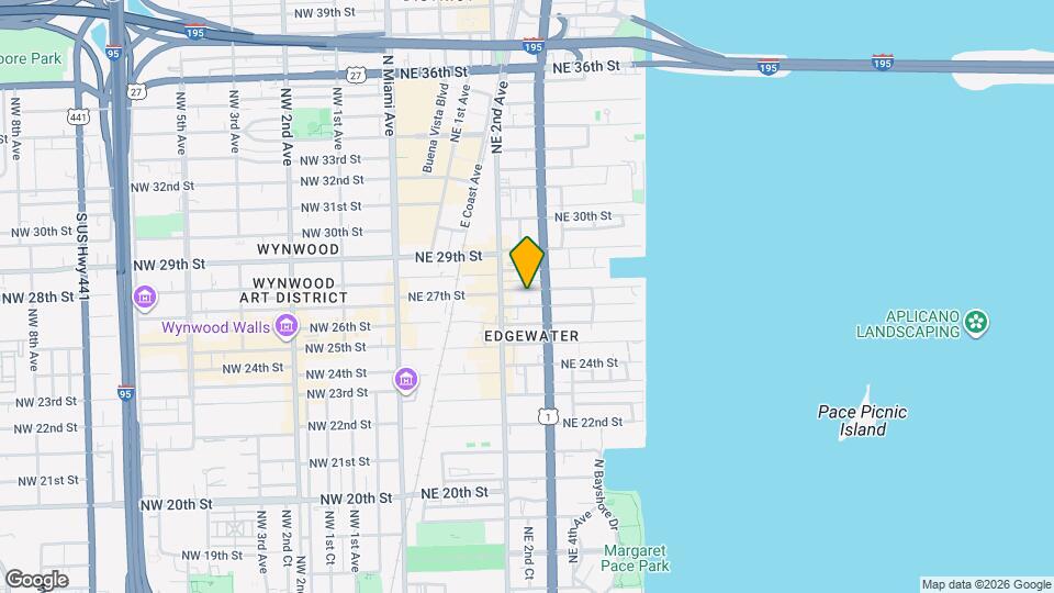 250 NE 27th St, Unit A1 Map and Location Details