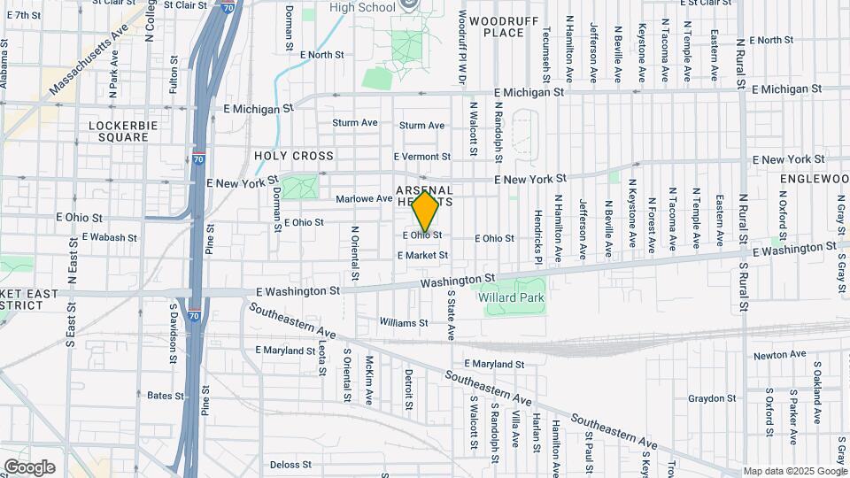 1543 E Ohio St Map and Location Details