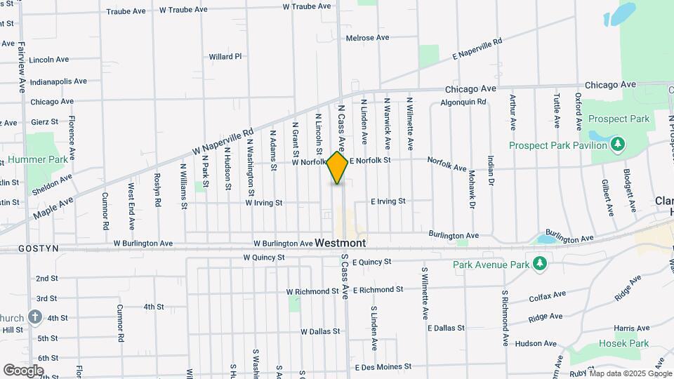 110 N Cass Ave Map and Location Details