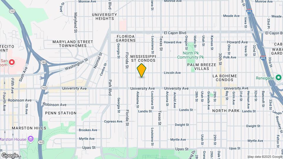 3954 Mississippi St Map and Location Details