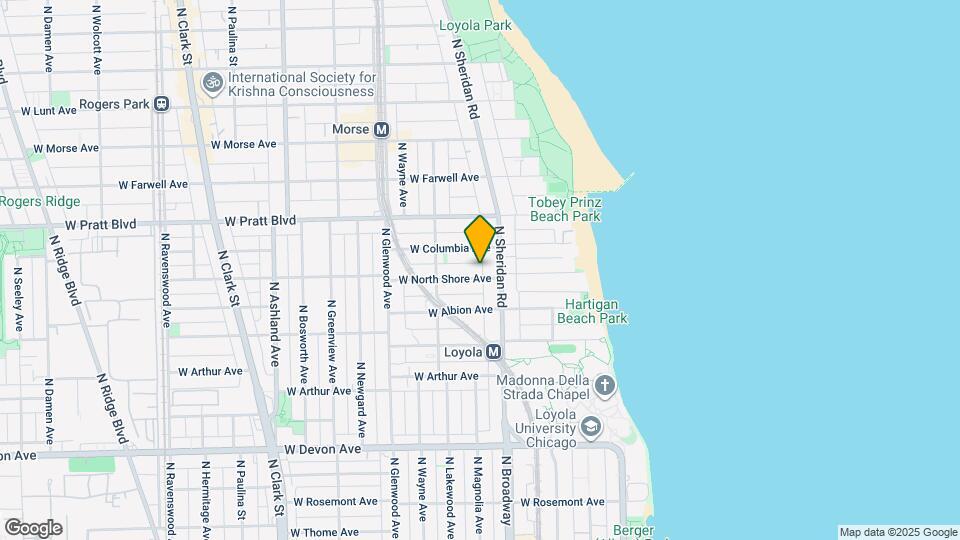 1216 W North Shore Ave Map and Location Details
