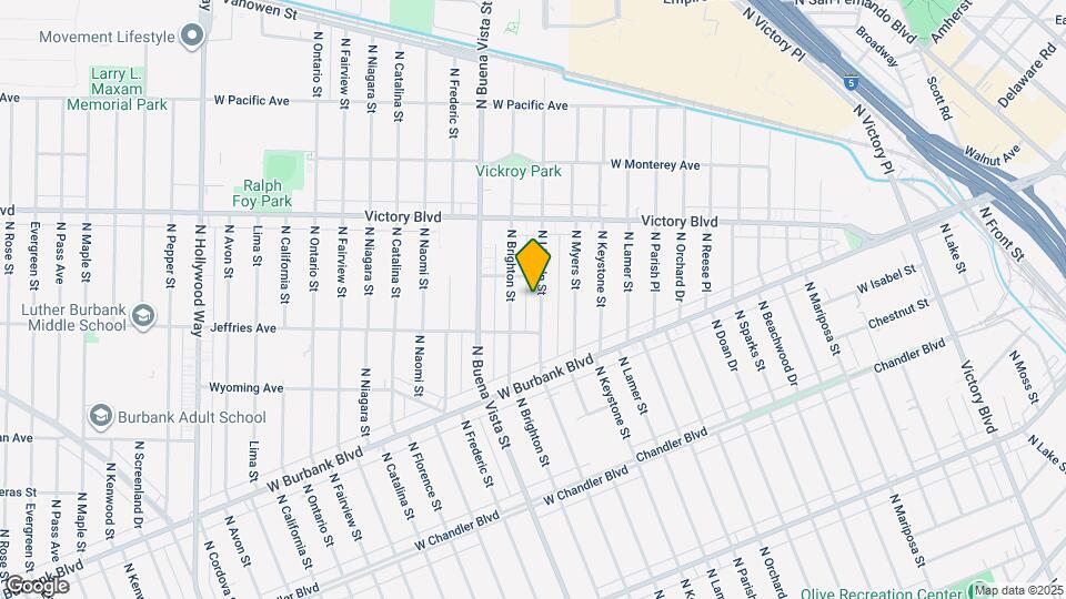 1331 N Lincoln St Map and Location Details