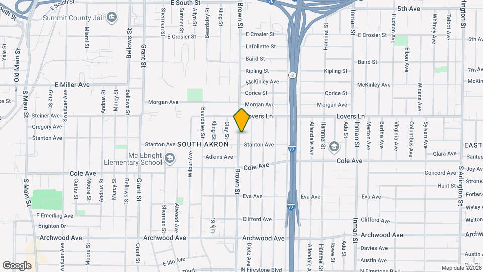 1051 Brown St Map and Location Details