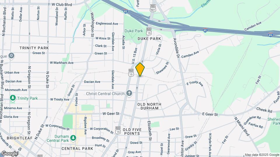1520 N Roxboro St Map and Location Details