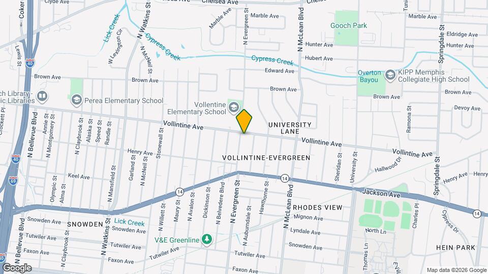 930 N Evergreen St Map and Location Details