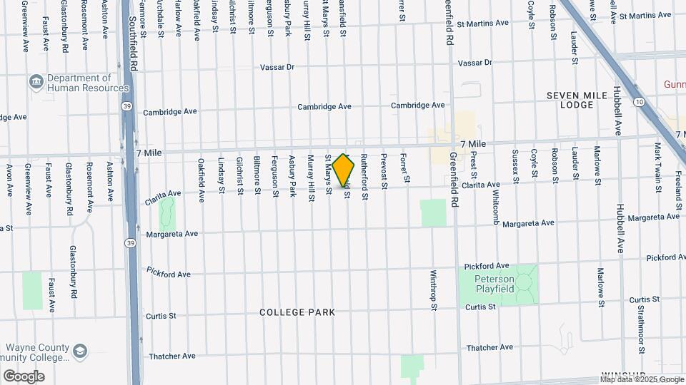 18707 Mansfield St Map and Location Details