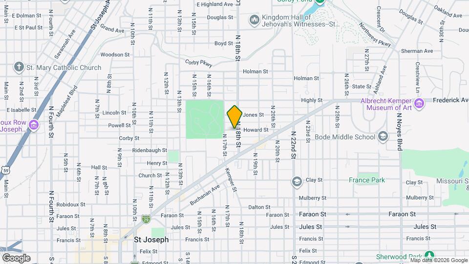 1720 Howard St Mapa y Detalles de la Ubicación