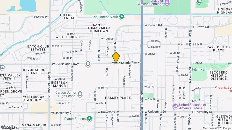 607 W Rio Salado Pkwy Map and Location Details