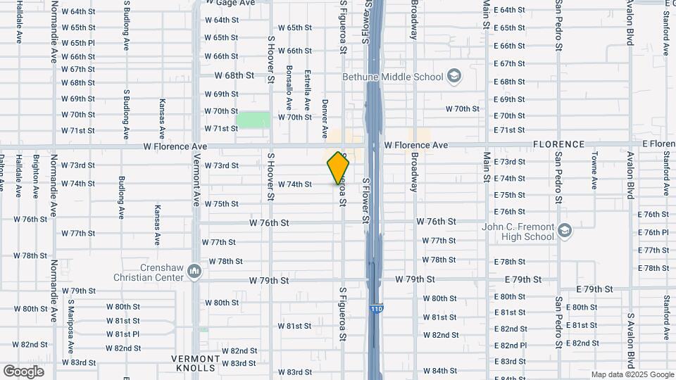 7407 S Figueroa St Map and Location Details