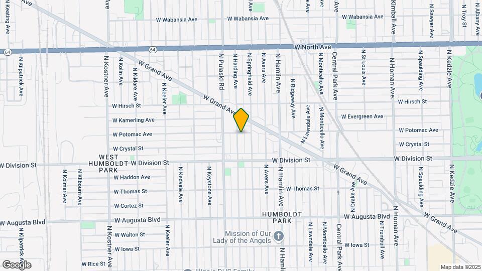 1255 N Harding Ave Map and Location Details