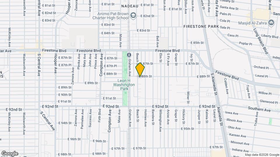 8806 Beach St Map and Location Details