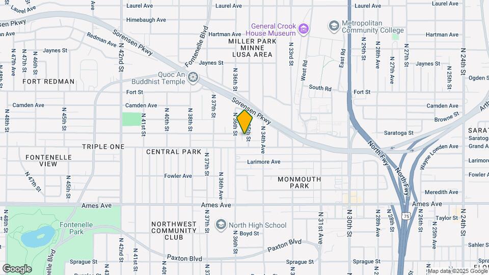 4922 N 35th St Map and Location Details