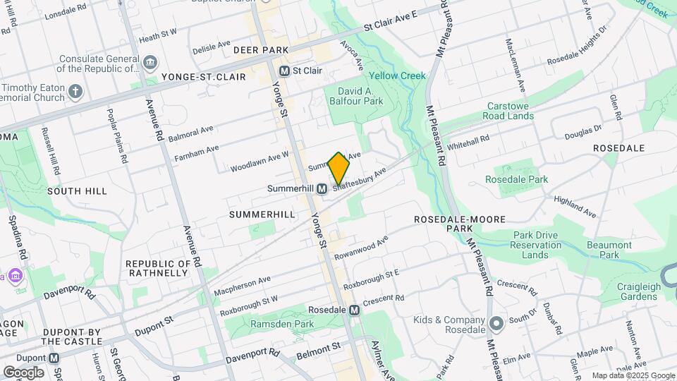 37 Shaftesbury Ave Map and Location Details