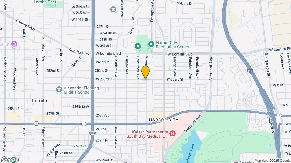 1330 W 253rd St Mapa y Detalles de la Ubicación
