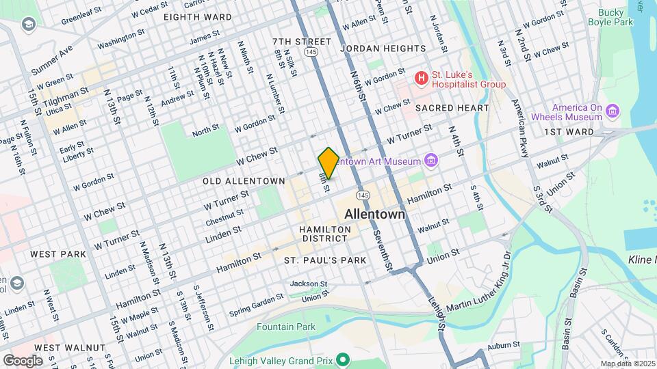 115 N 8th St Map and Location Details